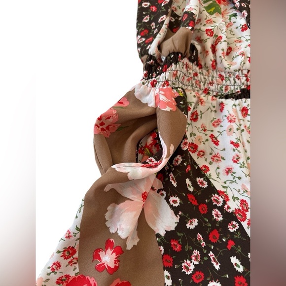 NY&C Floral Halter Neck Romper with Smocked Waist XS Romantic Garden Collection - Picture 8 of 13